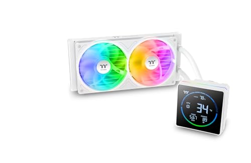 Thermaltake TH240-S V3 ARGB | Refroidissement liquide AIO | Écran LCD segmenté 3,95 | Pompe rotative | Ventilateur à cadre unique | Neige
