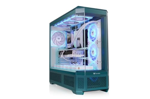 Thermaltake View 600 TG | Full Tower Chassis E-ATX | Design panoramique avec 4 panneaux en verre trempé | Compatible avec des radiateurs jusqu'à 420mm et 10 ventilateurs de 140mm | Transformative Teal