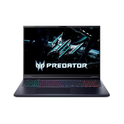 acer Predator Hélios 18 I PC Portable Gamer 18 WQXGA 240Hz |NVIDIA GeForce RTX 5080| Intel Core Ultra 9 290HX Plus |32 Go RAM DDR5 |1To SSD | Win11 Home I Noir I Predator PHN18-I71-91EX