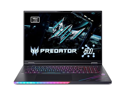 Acer Predator Helios 18 AI, Ultra 9, RTX 5080, RAM 32 Go, SSD 1 To