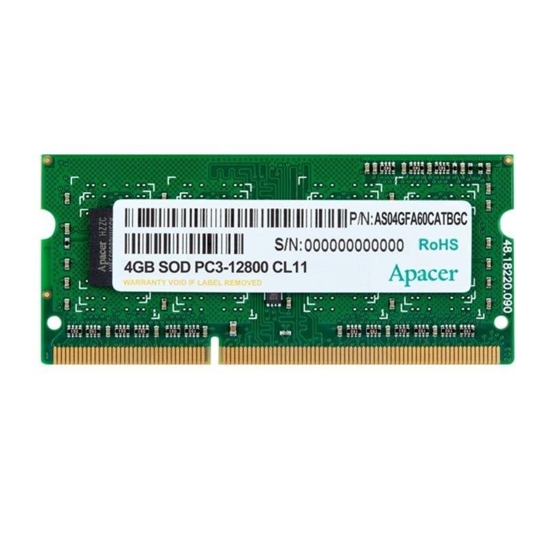 Apacer Mémoire RAM Apacer AS04GFA60CATBGC 4GB 1x4GB DDR3 1600MHz CL11 204-pin SO-DIMM