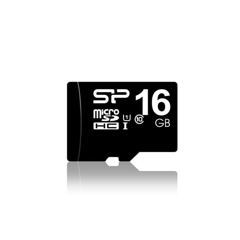 silicon-power Carte MicroSDHC Silicon Power SP016GBSTH010V10SP 16GB Classe 10 UHS-I 40MB s Noire