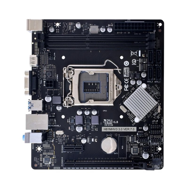 Biostar Carte mère Biostar H81MHV3 3.0 Intel H81 LGA 1150 DDR3 Micro ATX Gigabit Ethernet