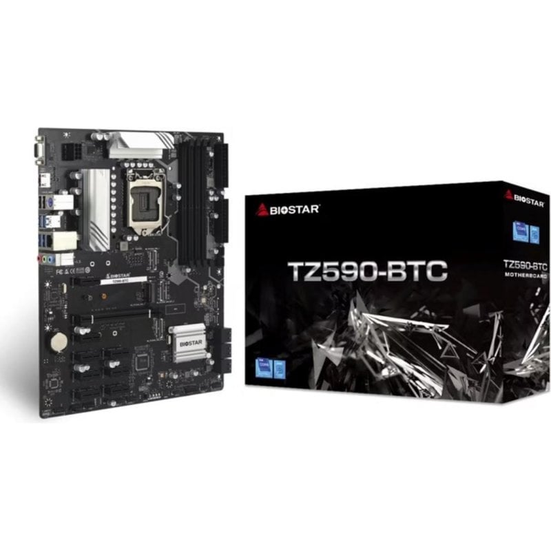 Biostar Carte mère Biostar TZ590-BTC Intel Z590 LGA 1200 DDR4 ATX HDMI VGA Gigabit
