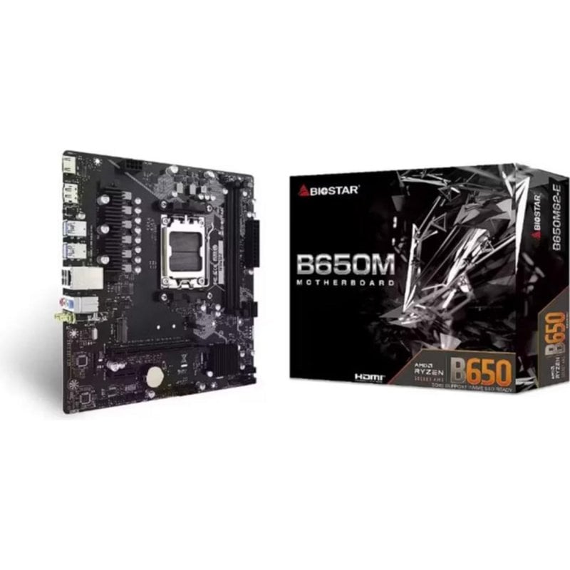 Biostar Carte mère Biostar B650M2-E AMD B650 AM5 DDR5 Mini-ATX WiFi Ethernet Gigabit