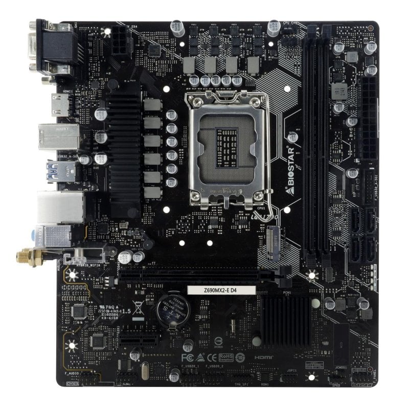 Biostar Carte mère Biostar Z690MX2-E D4 Intel Z690 LGA 1700 DDR4 Micro ATX 2.5GbE RAID