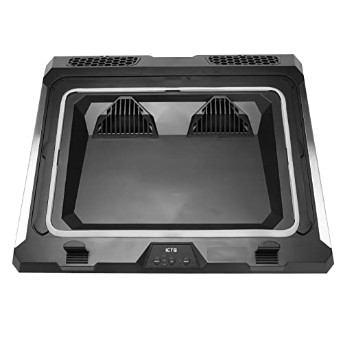 Huudngeje Coussin de Refroidissement pour Ordinateur Portable à Double Soufflante IETS GT300 pour Ordinateur Portable de, Refroidissement avec Filtre à PoussièRe et LumièRes ColoréEs