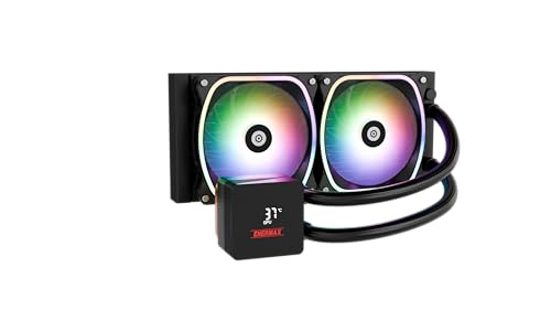 ENERMAX AQUAFUSION II ELC-AQFS240-SQA Processeur ARGB AIO 240 mm | Dual Chamber | TDP 350W | Intel LGA 1851 1700 115x 2066 | AMD AM5 AM4 | Affichage numérique | 2 ventilateurs SquA RGB ADV 120 PWM