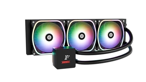 ENERMAX Aquafusion II ELC-AQFS360-SQA Processeur ARGB AIO 360 mm Dual Chamber TDP 370W Intel LGA 1851 1700 115x 2066 AMD AM5 AM4 Affichage numérique 3 ventilateurs SquA RGB ADV 120 PWM