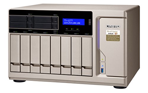 QNAP TS-1277 Ethernet LAN Tour Or NAS - Serveurs de stockage (Disque dur, SSD, SATA, Série ATA II, Série ATA III, 2.5,3.5 , 0,1,5,6,10,50,60,JBOD, FAT32,NTFS,ext3,ext4, 3,2 GHz)