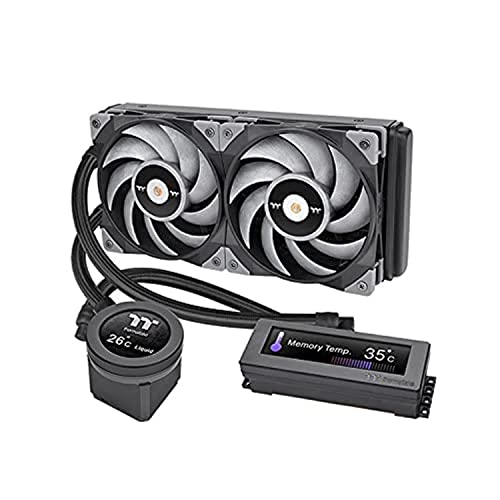 Thermaltake Floe RC Ultra 240 CPU Memory AIO Liquid Cooler | All-in-One Liquid Cooler | LCD Display | Watercooling | Low Noise Fans