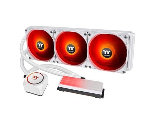 Thermaltake Floe RC360 CPU Memory AIO Liquid Cooler Snow Edition | PC water cooling | Processor cooler | Storage Cooler | RGB | silent 120mm fan | White