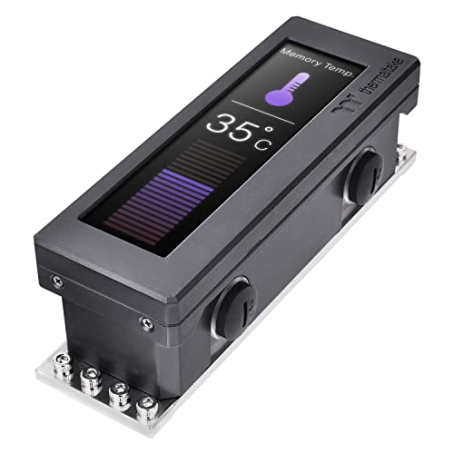 Thermaltake Pacific A2 Ultra Memory Water Block, Arbeitsspeicher-Kühler, 3.9 LCD-Display, PC-Watercooling Noir