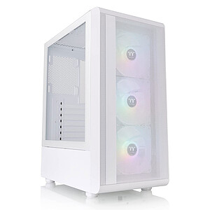 Boitier PC Moyen Tour sans alim THERMALTAKE S200 TG ARGB White ATX Micro ATX 3x120mm A RGB USB 3 0 2 0 Verre trempe