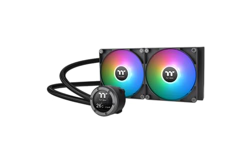 Thermaltake TH280 V2 Ultra ARGB Refroidisseur de processeur liquide AIO avec écran LCD personnalisable de 5,3 cm, CL-W385-PL14SW-A