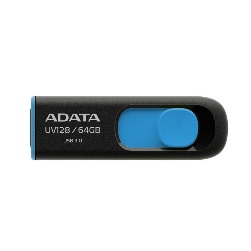 ADATA 64GB DashDrive UV128 lecteur USB flash 64 Go USB Type-A 3.2 Gen 1 (3.1 Gen 1) Black, Blue