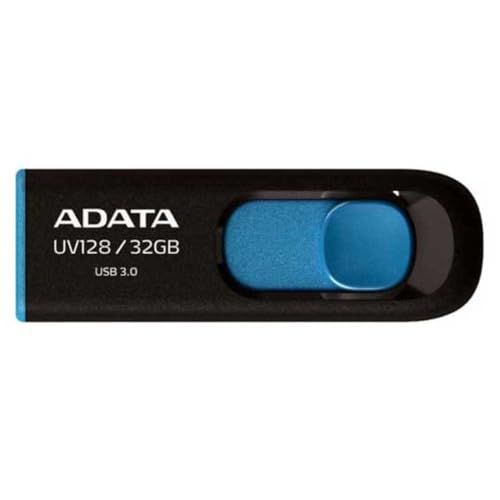 A-Data Clé USB UV128 3.2 Gen 1 Haute Vitesse, 128 Go, jusqu'à 100 Mo s Noir
