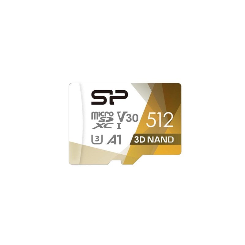 silicon-power Carte MicroSDXC Silicon Power SP512GBSTXDU3V20AB 512 Go UHS-I V30 U3 Or White