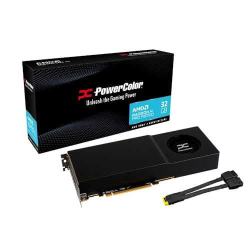Powercolor Radeon Ai Pro R9700 32gb Gddr6 Grafikkarte Pcie 5.0 X16 4x Displayport (ai Pro R9700 32G-b)
