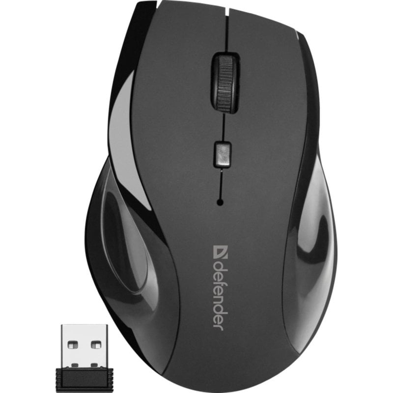 Defender Souris Defender ACCURA MM-295 Sans Fil 1600 DPI Black 6 Boutons Ergonomique