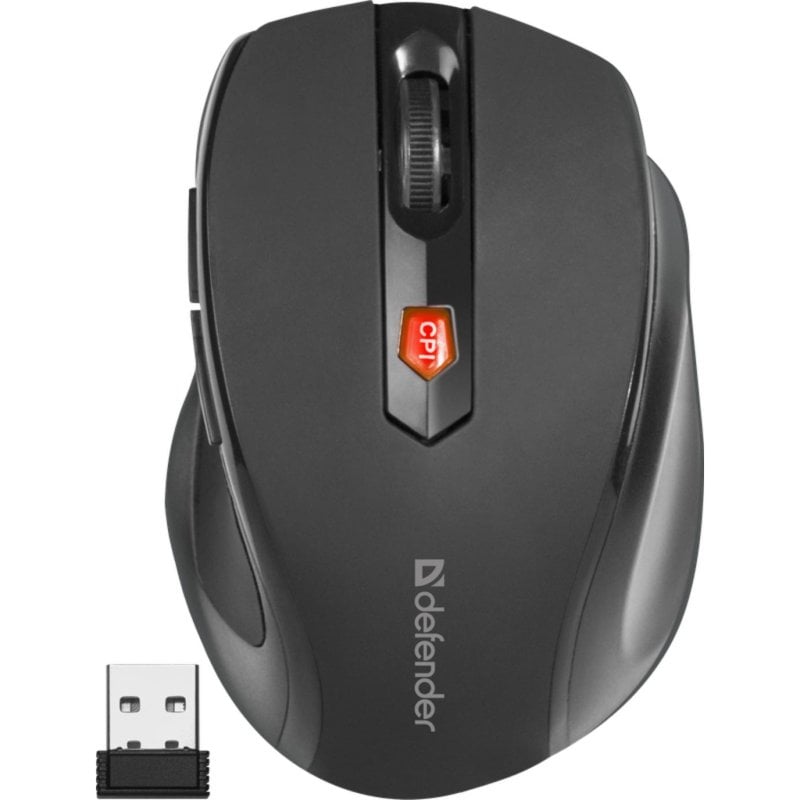Defender Souris Defender ULTRA MM-315 Sans Fil RF 1600DPI Black 6 Boutons Ergonomique