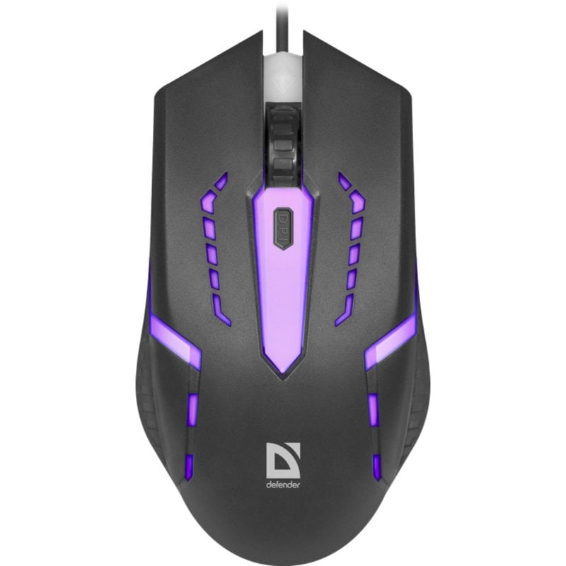 Defender Souris Defender FLASH MB-600L Filaire USB 1200DPI Black RGB Ambidextre 4 Boutons