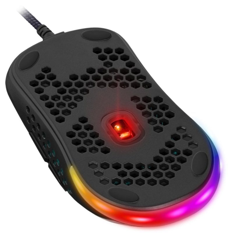 Defender Souris Defender SHEPARD GM-620L USB 12800 DPI Black 7 Boutons RGB Gaming