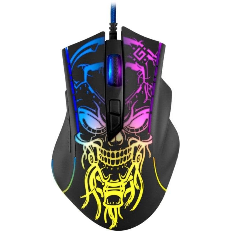 Defender Ratón Defender BULLETSTORM GM-928 USB 7200 DPI Black RGB 7 Boutons