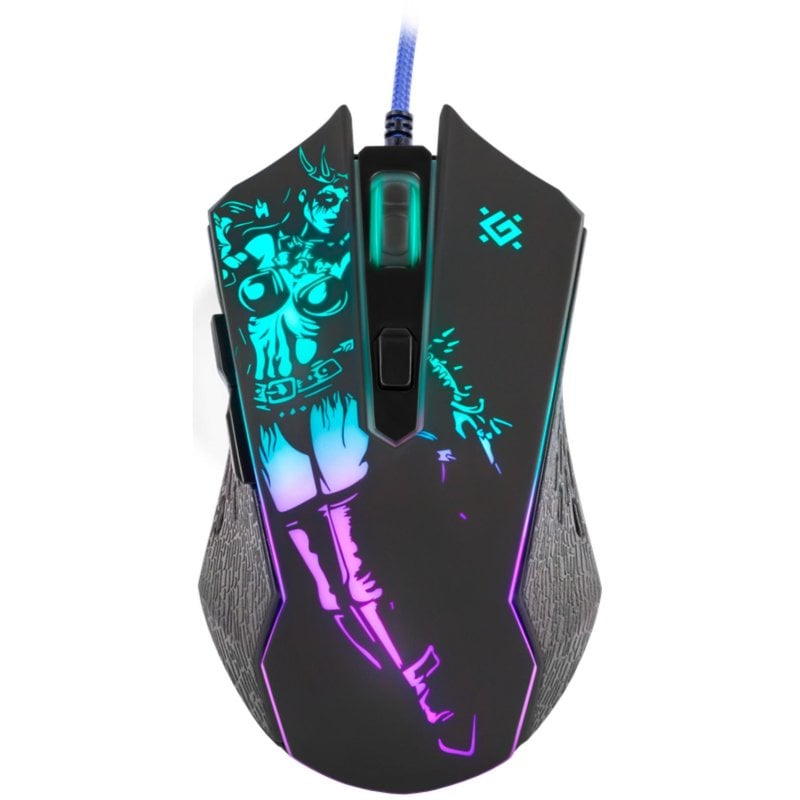 Defender Souris Defender SIN'SISTER GM-933 USB 7200 DPI Black RGB 6 Boutons Tapis Inclus
