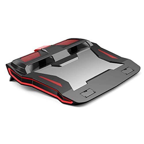 Janasiba Gaming Laptop Cooler, Ordinateur Portable RéGlable pour 3000 RPM, Puissant Airflow Cooling Pad, pour 12-17 Pouces pour Ordinateur Portable, LumièRe Rouge, 500014039A1