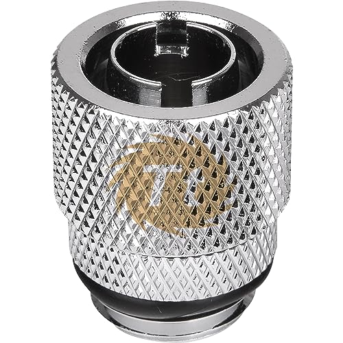 Thermaltake - Pacific 3 8 - Accessoire Watercooling - Adaptateur de compression 3 8 vers 1 2 Chrome