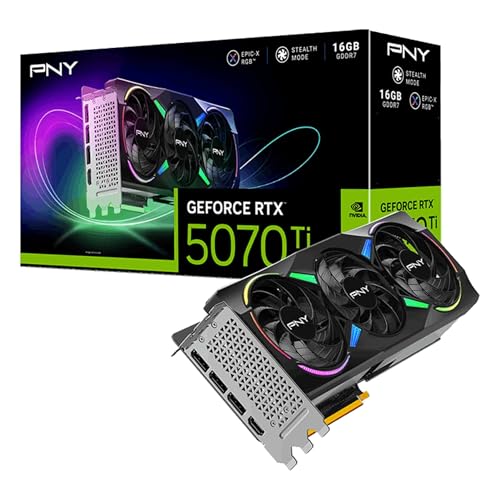 PNY Epic-X Triple GeForce RTX 5070 Ti OC Carte graphique 16 Go GDDR7 256 bits HDMI DP