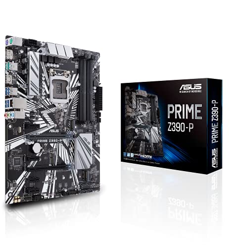 ASUS PRIME Z390-P – Carte mère Intel LGA 1151 ATX (minage de crypto-monnaie Bitcoin avec décodage supérieur à 4G, DDR4, 2xM.2, HDMI, Intel Optane, SATA 6Gb s, USB 3.1 Gen 2)