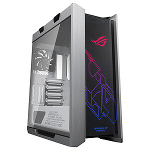 ASUS ROG Strix Helios White RGB Boitier PC gaming ATX EATX Panneaux bilaterales en verre trempe structure en aluminium support Carte Graphique supports pour radiateurs jusqu a 420 mm et Aura Sync
