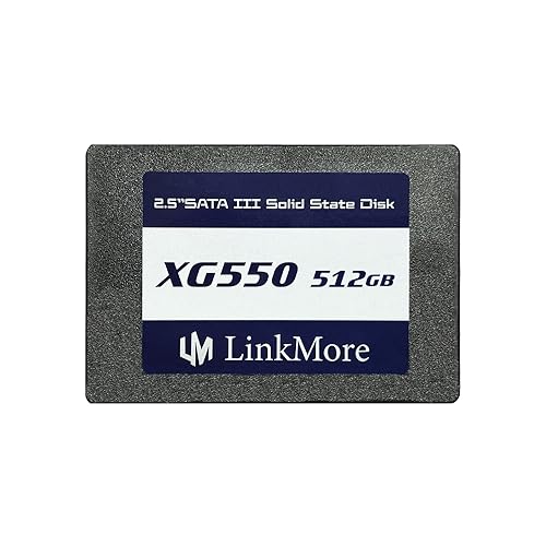 LinkMore XG550 512 Go 2,5'' SATA III (6 GB s) SSD Interne, Disque SSD, Vitesse de Lecture jusqu'à 500 Mo s, 2,5 Pouces pour Ordinateur Portable et PC de Bureau