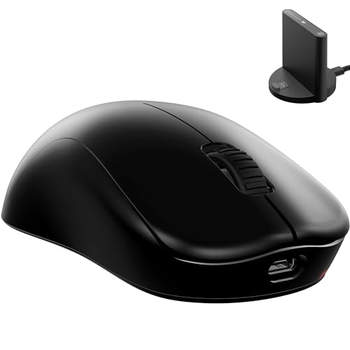 BenQ Zowie U2 Souris de Jeu sans Fil pour Le Sport, récepteur amélioré, Poids léger de 60 g, capteur 3200 DPI, 5 Boutons, autonomie de la Batterie de 70 Heures