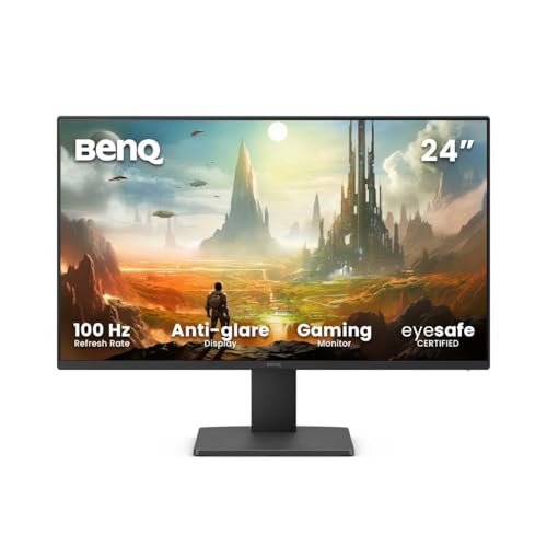 BenQ GW2491E 24 Pouces Écran PC Gaming, 100Hz, IPS, 1080p FHD, Eye-Care, HDMI, Display Port, Bordure Ultra Fine, Certifié TUV, Flicker-Free, Low Blue Light Plus, Eye-CareU (2025 New)