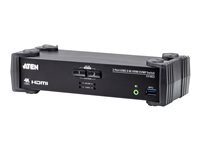 Aten CS1822 KVMP Switch - commutateur ecran-clavier-souris audio USB - 2 ports