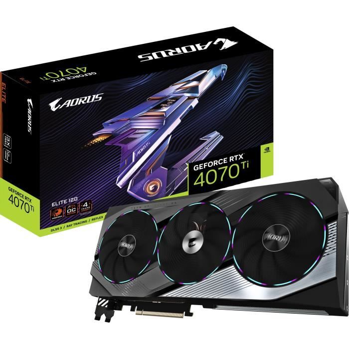 carte graphique GIGABYTE AORUS GEFORCE RTX 4070 TI ELITE 12G
