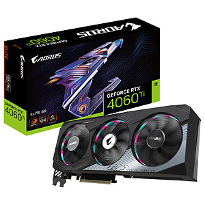 Gigabyte AORUS GeForce RTX 4060 Ti ELITE 8 Go
