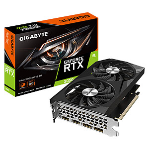 Gigabyte Carte graphique Gigabyte GeForce RTX 3050 WINDFORCE OC V2 8 Go GDDR6 2 ventilateurs
