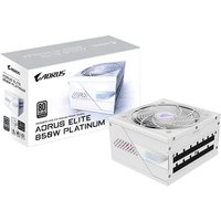 GIGABYTE AORUS Elite P850W Ice Alimentation - PCIe 5.0, 80 Plus Platinum, Conception entièrement modulaire, Ventilateur de 120 mm, Compatible ATX 3.0, Prise EU