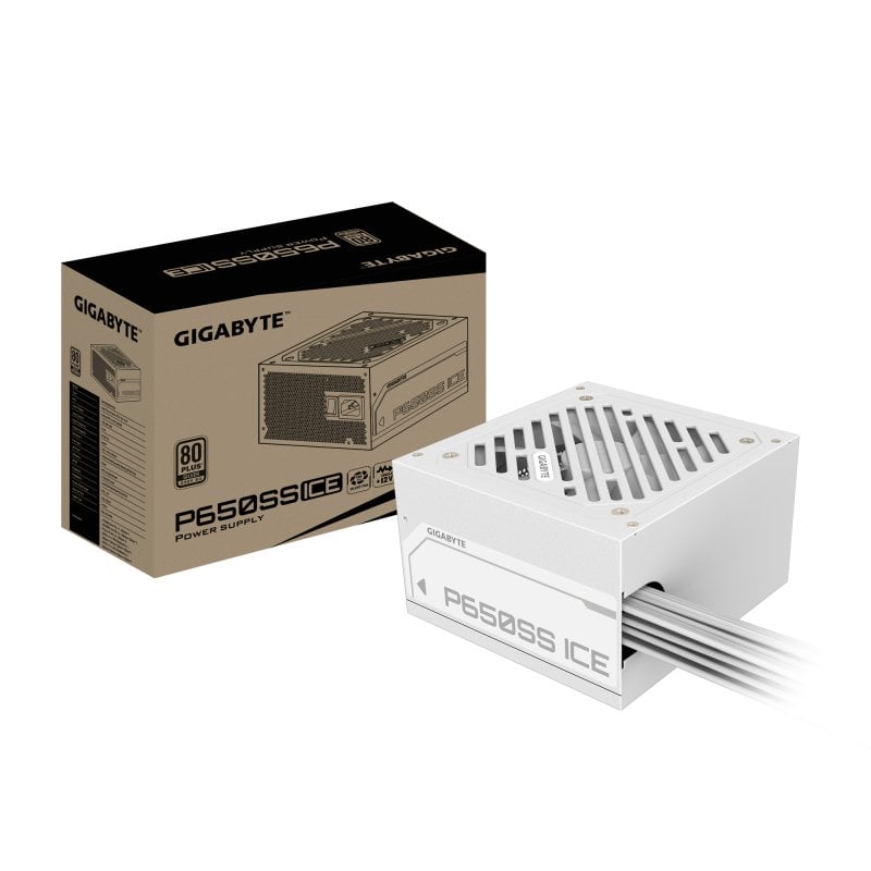 Gigabyte Alimentation Gigabyte 650 W 80 PLUS Silver ATX 3.0 PCIe 5.0, blanche, non modulaire