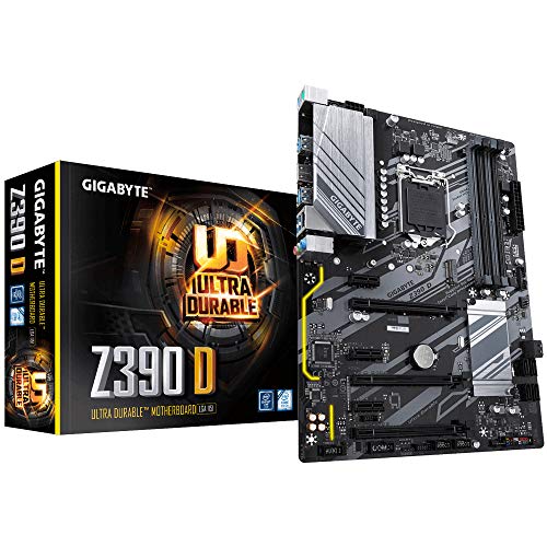 GIGABYTE Carte mère | Intel Z390 Express | Lga1151 | Atx | 3Xpci-Express 1X |2Xpci-Express 4X|1Xpci-Express 16X |1Xm.2 | Memory Ddr4 | 1 x hdmi | 6XUSB 3.1 |2Xps 2|1Xrj45|3Xaudio Port|Z390D