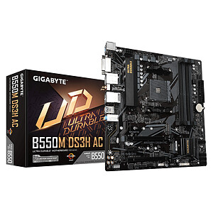 Gigabyte Gigabyte B550M DS3H AC AMD B550 Emplacement AM4 micro ATX
