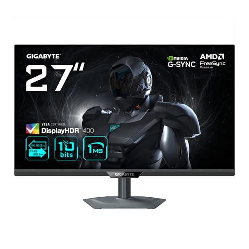 GIGABYTE G27U Moniteur de Jeu 27” 4K UHD - Mode Double (4K 160Hz ou FHD 320Hz), 3840 x 2160, 1ms, 350 CD m², FreeSync Premium, DisplayHDR400, HDMI 2.1, DisplayPort 1.4