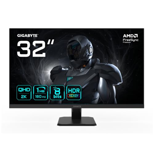 Gigabyte Écran PC Gigabyte GS32QA 32 QHD 180Hz IPS Plat FreeSync Premium HDR