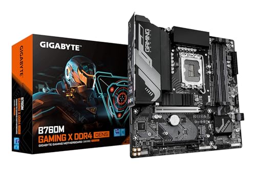 Gigabyte Carte mère GIGABYTE B760M GAMING X B760 LGA1700 DDR4 Micro ATX PCIe 5.0 2.5GbE M.2 RGB