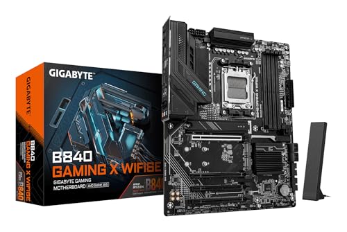 Gigabyte Carte mère GIGABYTE B840 GAMING X AMD B840 Socket AM5 DDR5 ATX WiFi 6E 2.5GbE RGB