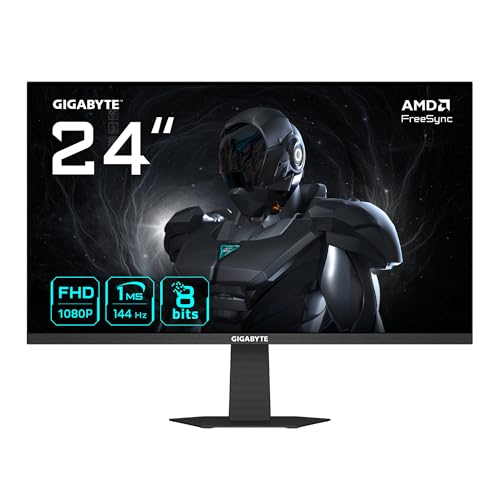 GIGABYTE GS24F14 Moniteur Gaming 24” FHD - 1920 x 1080, 144Hz, 1ms, 300 CD m², HDMI 1.4, DisplayPort 1.2